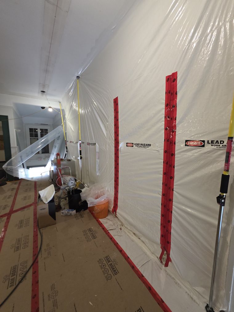Lead hazard containment work area